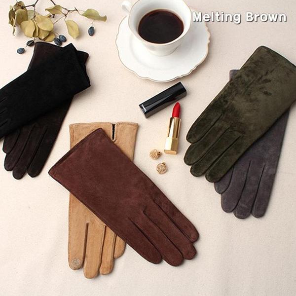 女性スエード手袋 女性革手袋 su26