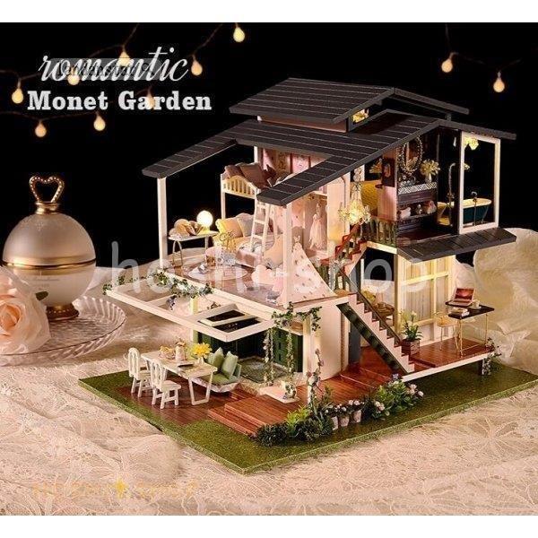 ドールハウス ミニチュア 部屋組み立てキット 別荘 手作りキット 誕生日プレゼント ミニチュアコレクション チュアハウス モデル 知育玩具