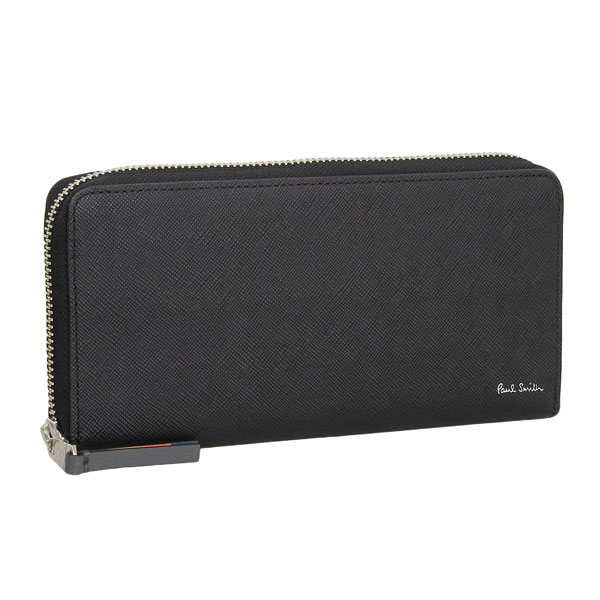 ポールスミス 財布 メンズ 長財布 アウトレット ラウンドファスナー レザー ブラック PAUL SMITH 18,834円
