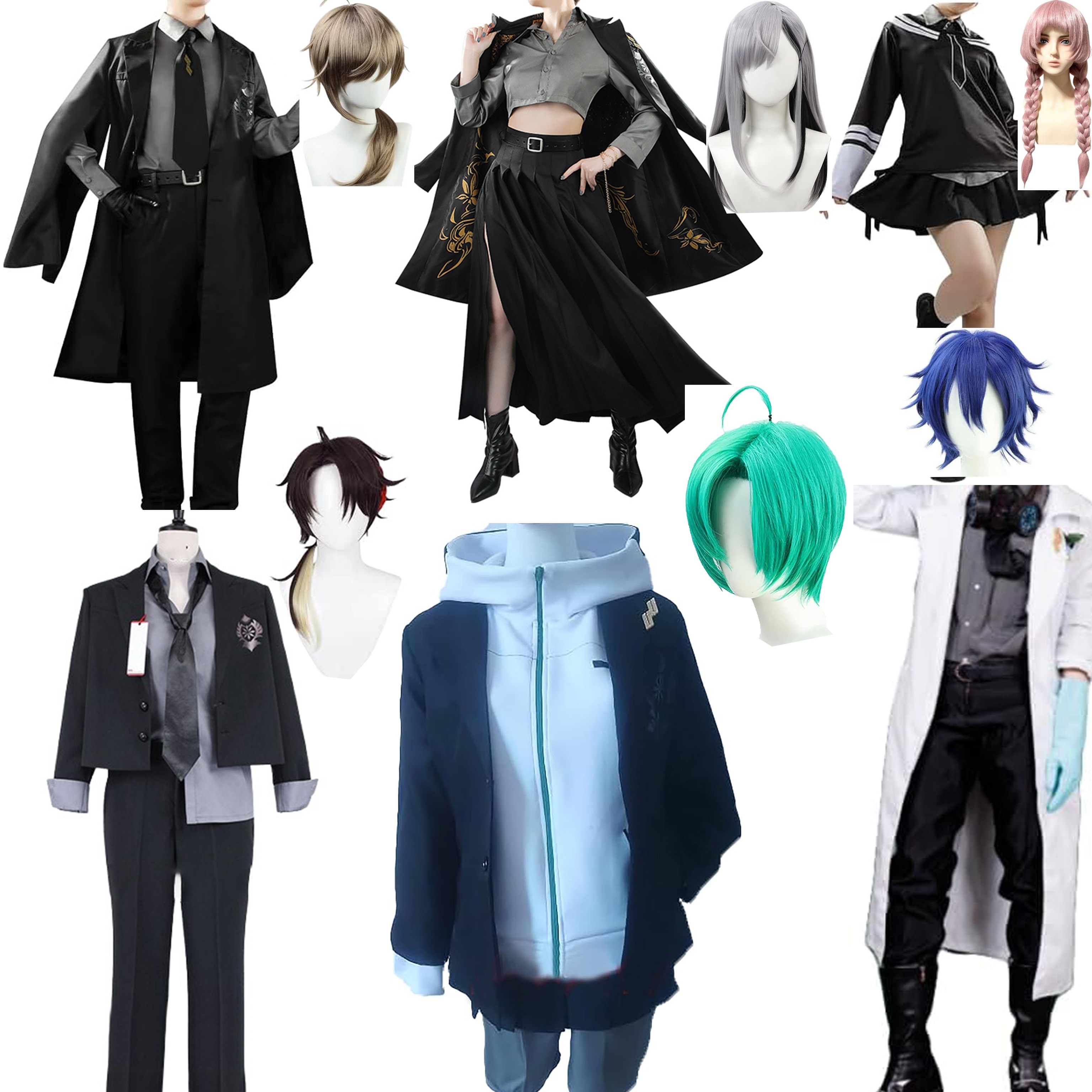 にじさんじ 七次元生徒会 叶 樋口楓 三枝明那 仙河緑 緑仙 レオス・ヴィンセント 周央サンゴ コスプレ 衣装 ウィッグ 追加可 ハロウィン イベント 撮影 生徒会 お祭り コスチューム コ撮影