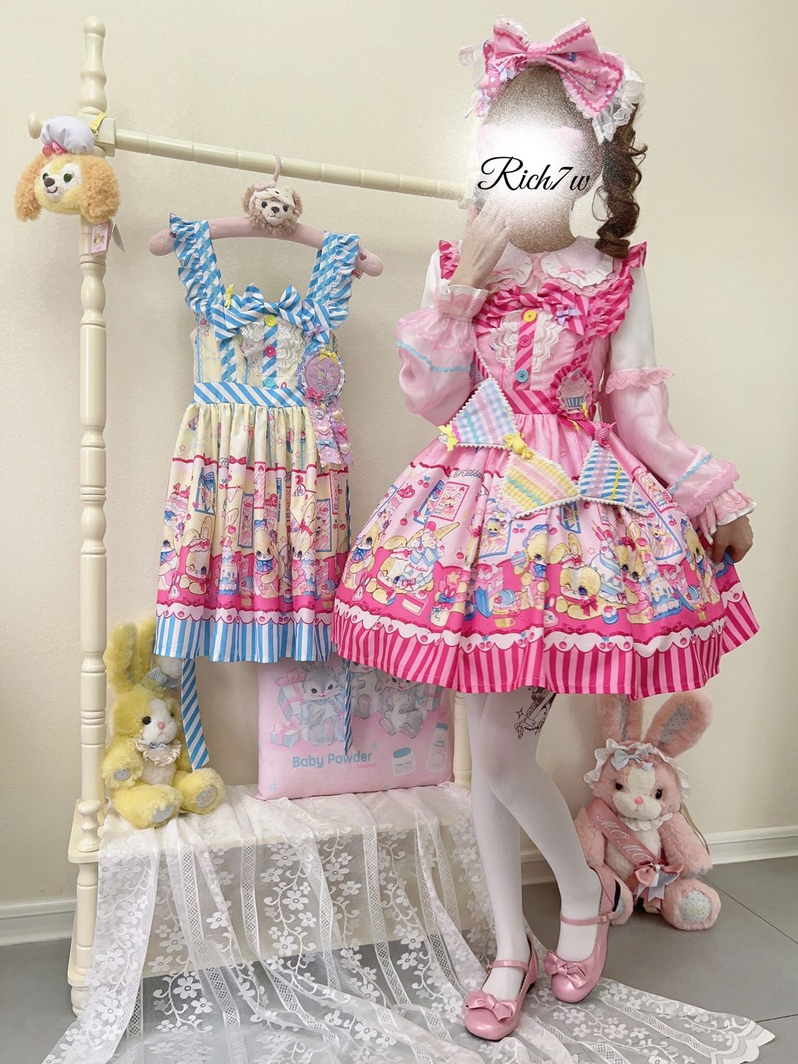 コスプレ ロリータ うさぎ ロリータ ワンピース かわいい jsk キャミソールワンピースドレス 花嫁 茶会