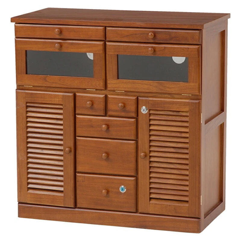 ＦＡＸ台(ブラウン)　MFX-8201BR多引き出しのFAX台隠しキャスターがついているので移動もラク鍵付き