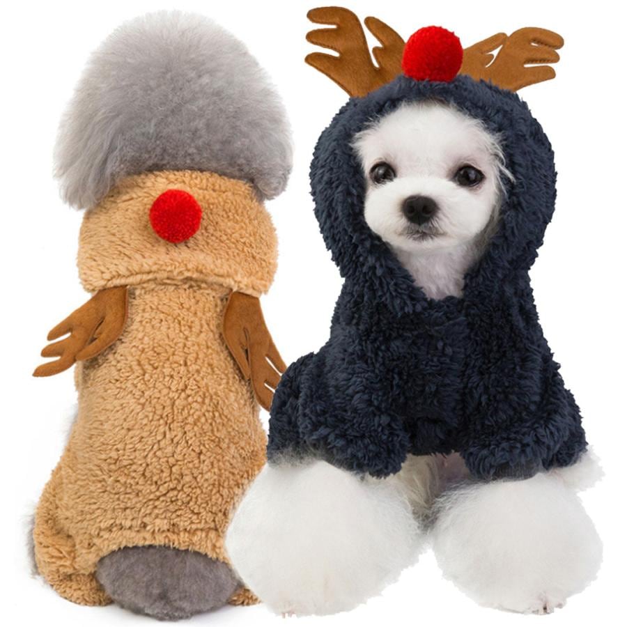 犬服 春夏 秋冬 猫服 コスプレ ハロウィン おしゃれ かわいい トナカイ 着ぐるみ クリスマス 暖かい 防寒 エアコン対策 お出かけ 散歩 ペット服