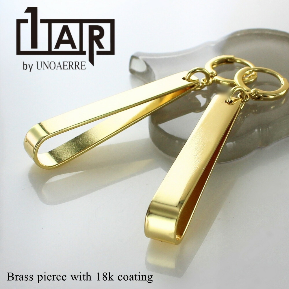 正規品 ショッパー付き 1AR ウノアエレ 真鍮 ピアス 両耳ピアス フープピアス イエローゴールド イタリア製 レディース プレゼント 贈り物 女性 親友 彼女 母 妻 誕生日 プレゼント 婚約 結 11,858円