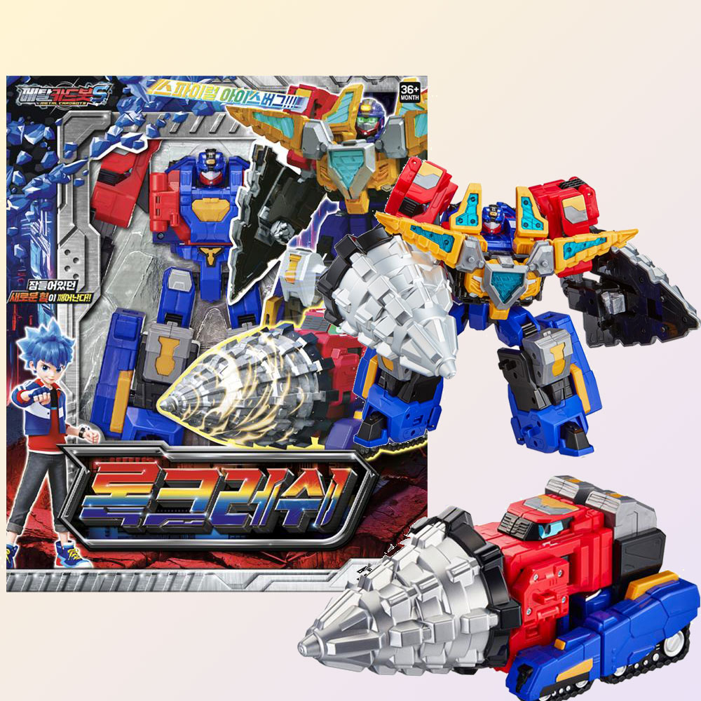 メタルカードボットSロッククラッシュ車変身ロボットドリルタンクおもちゃ