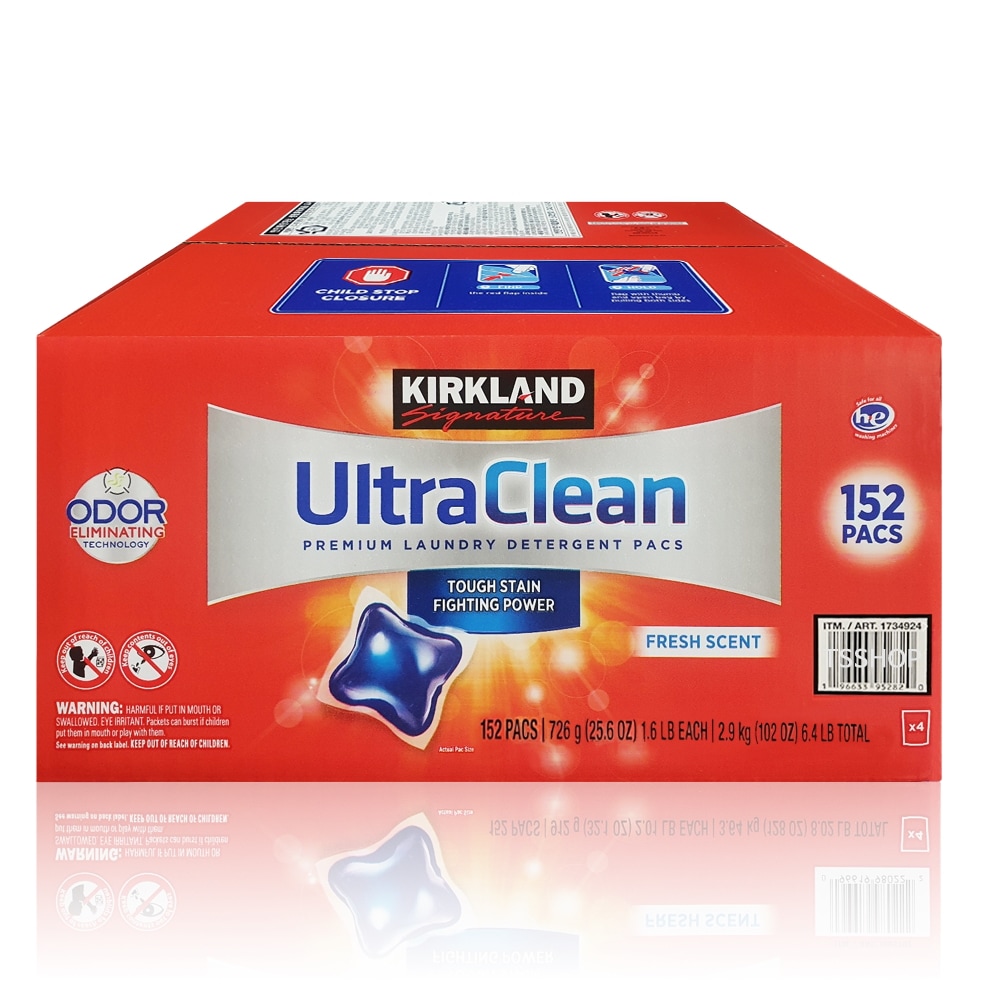 カークランドシグネチャーウルトラクリーンカプセル洗剤152個入り1個