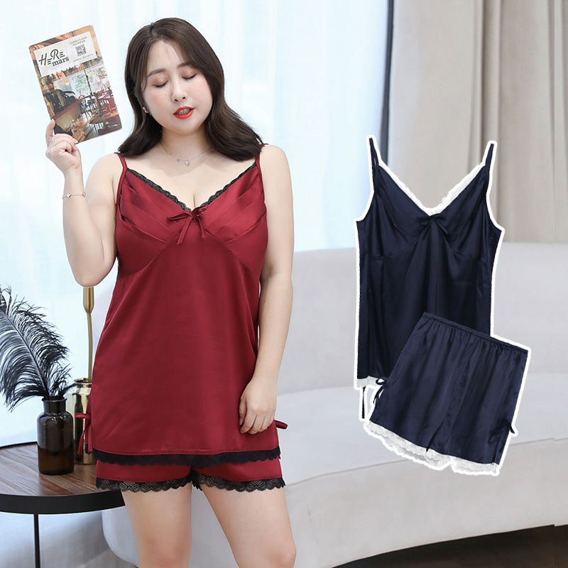 XL4XL：2点セット激安 夏 韓国 パジャマ ルームウェア レディース ルームウェア 大きいサイズ 上下セット 5L 4L 可愛い 入院 出産 部屋着 寝巻き ナイトウェア ゆったり セクシー