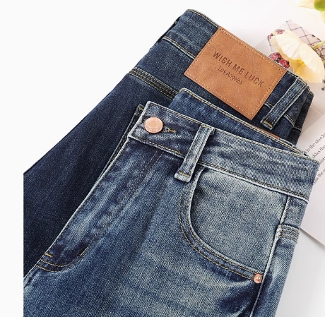 ジーンズ 女性用 ウォッシュド レトロ ストレート 2024年 春秋 新スタイル ハイウエスト