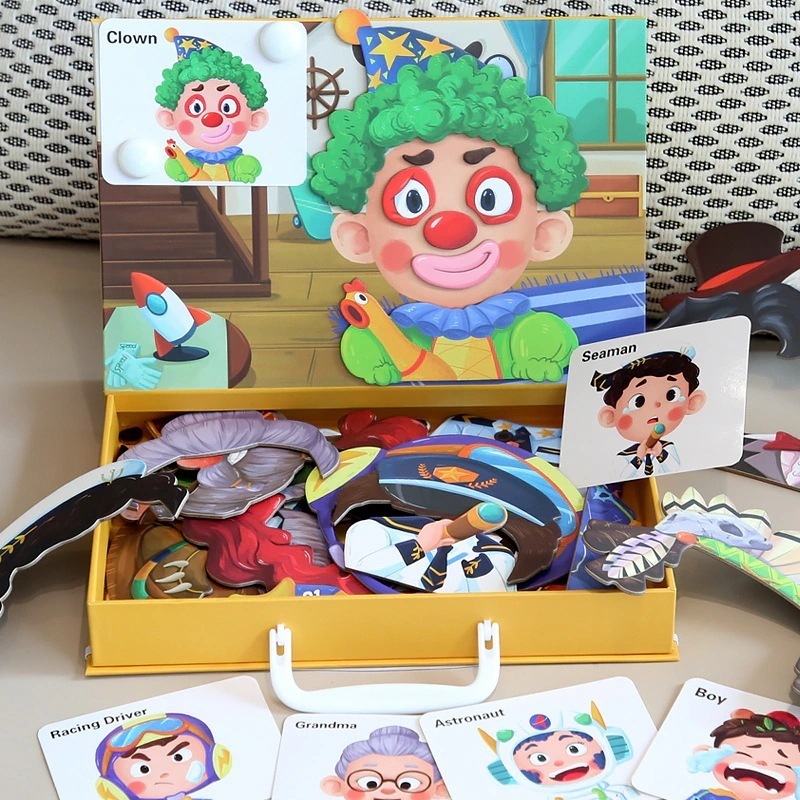 子供の早期教育教育磁気パズル Diy パズルパズル 3d 立体シーンギフトボックス磁気ジグソーパズルおもちゃ- ポータブルギフトボックス