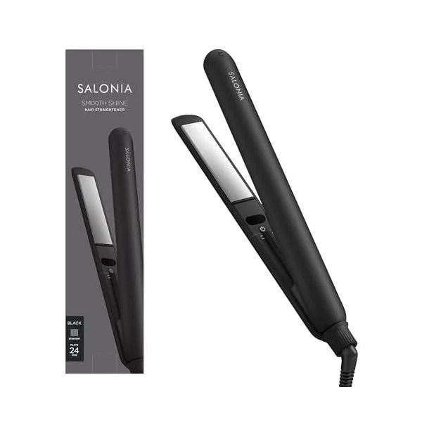 サロニア ヘアアイロン ストレートヘアアイロン 24mm スムースシャイン SAL23105BK ブラック SALONIA