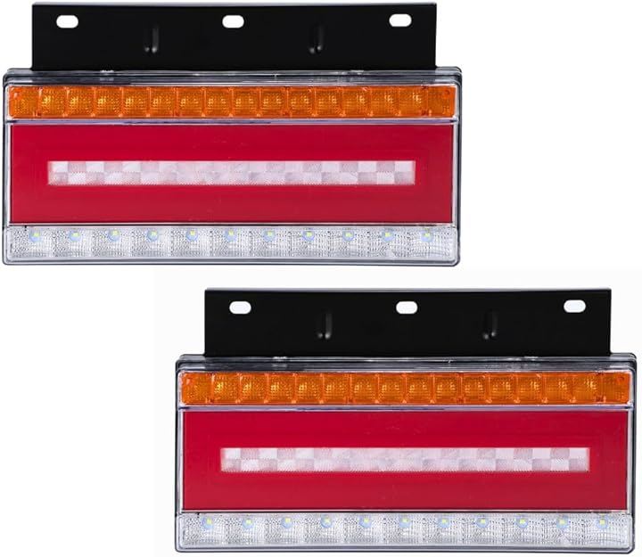 トラック 24V LED テールランプ 左右セット 流れるウインカー シーケンシャル スモール ブレーキ バック 一体型 汎用 取付29cm