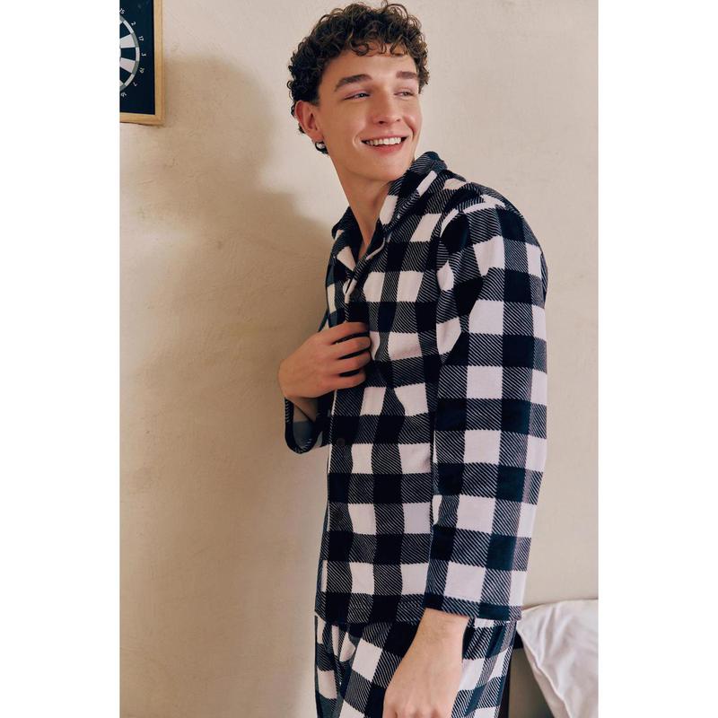 極細糸チェック捺染男性下着メンズ室内着SEP2593MSG