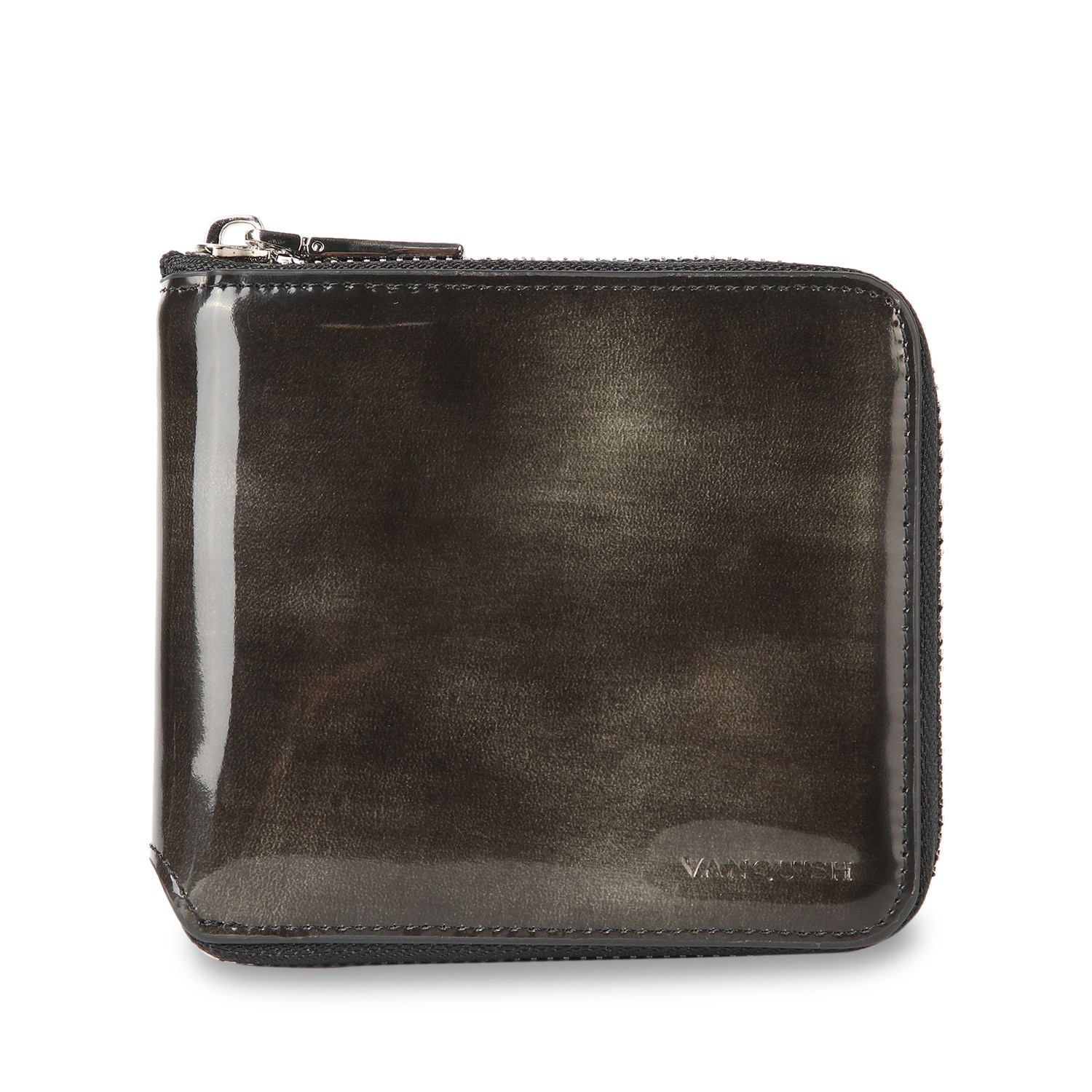 二つ折り財布 メンズ 本革 ラウンドファスナー VQM-43180