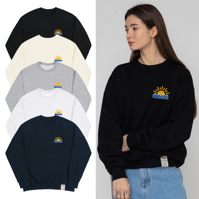 [UNISEX]ODDSMILE Sun Smile Sweatshirt_5color