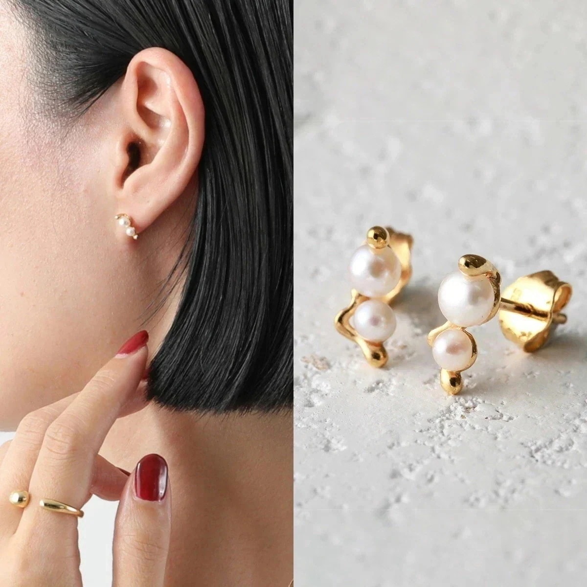 MARIA BLACK マリアブラック ピアス Shibuya Ni シブヤ 101078YG-PAIR レディース スタッド パール シルバー925 18K】 【mega】