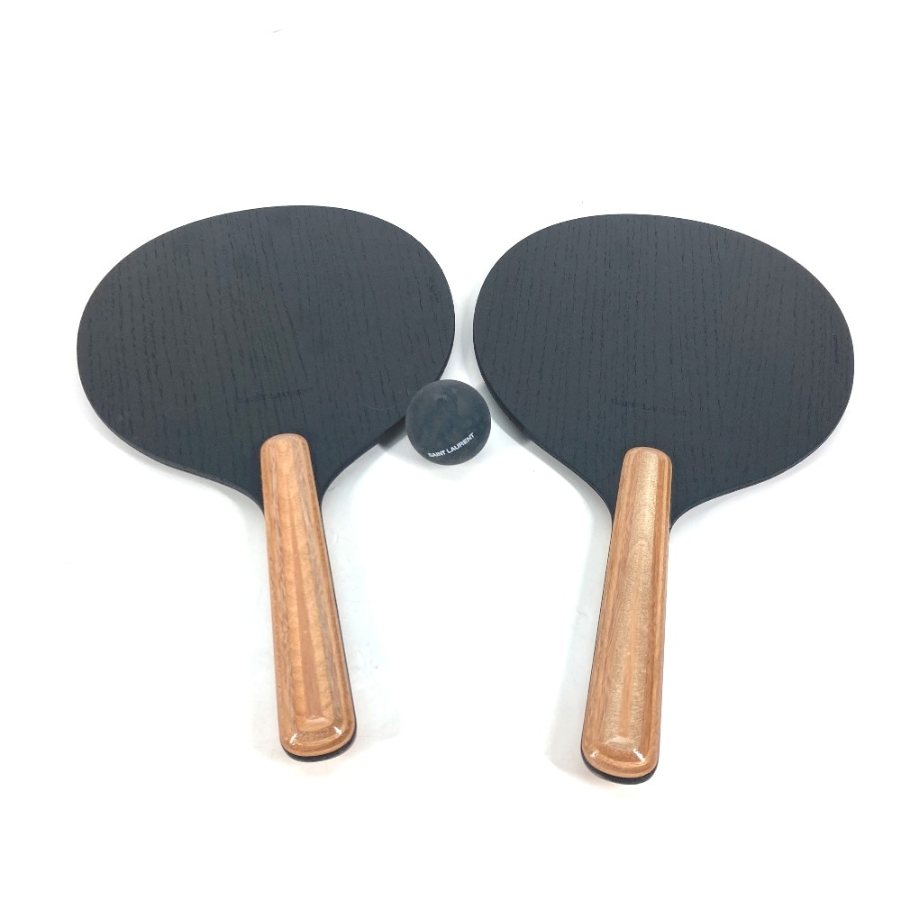 雑貨 684147 ビーチラケットセット ボール付き AVORA アヴォラ コラボ サンローラン リヴドロワット限定 ラケット2 ボール スポーツ インテリア ウッド ブラック