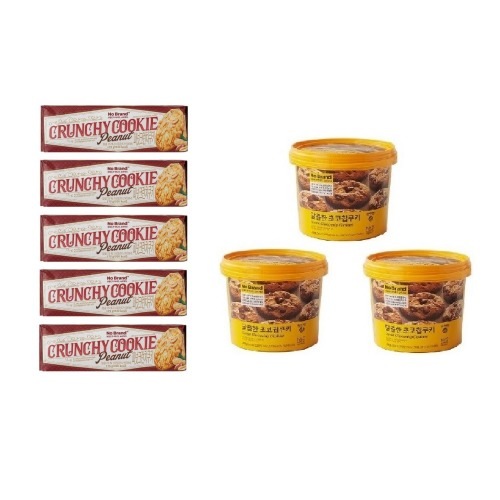 ノーブランドピーナッツクランチクッキー175g x 5個+チョコチップクッキー400g x 3個学校事務所 8,475円