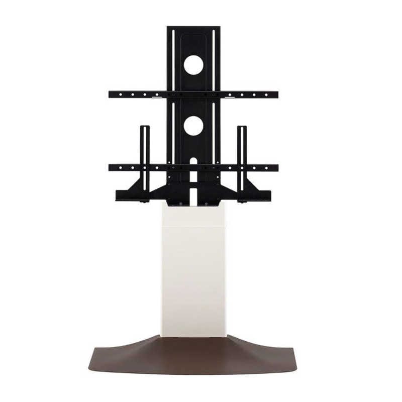 朝日木材　48～77インチ対応 テレビスタンド Swing (壁寄せタイプ) ホワイト＆ダークブラウン　WS-F820-WD