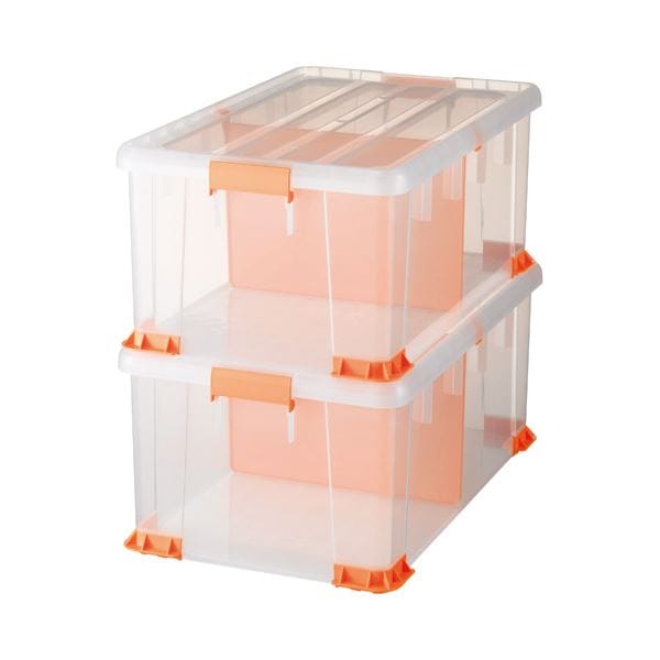 （まとめ）サンカ 書類保管用ケース XLTCP-74-30CL2P 1セット（2個）[x3セット]