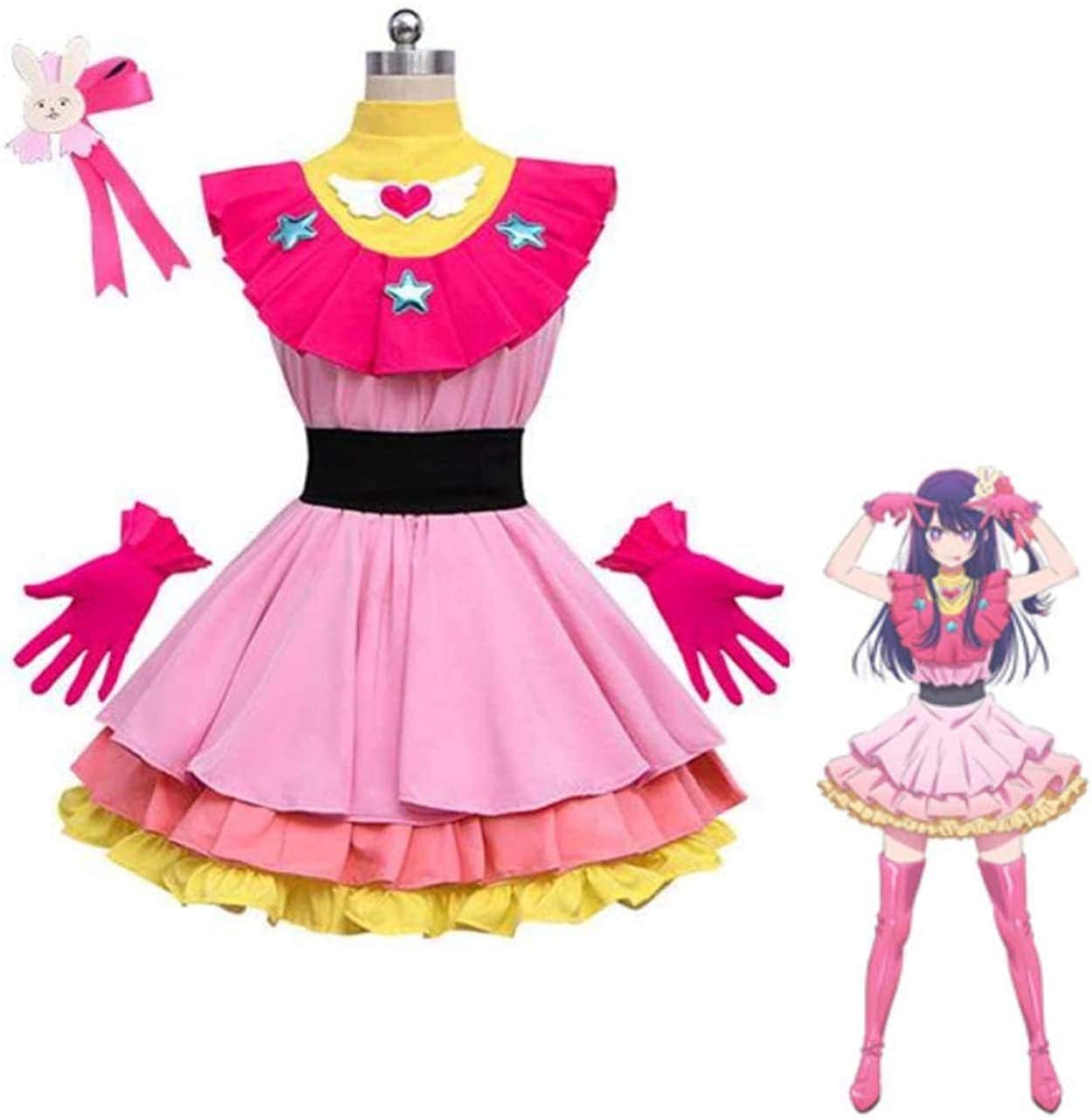 送 料 無 料全シリーズ発売中値引き中学園祭忘会誕生日クリスマス学園祭変装仮装スチュームワンピースウィッグセットアイ星野コスプレ衣装推し子