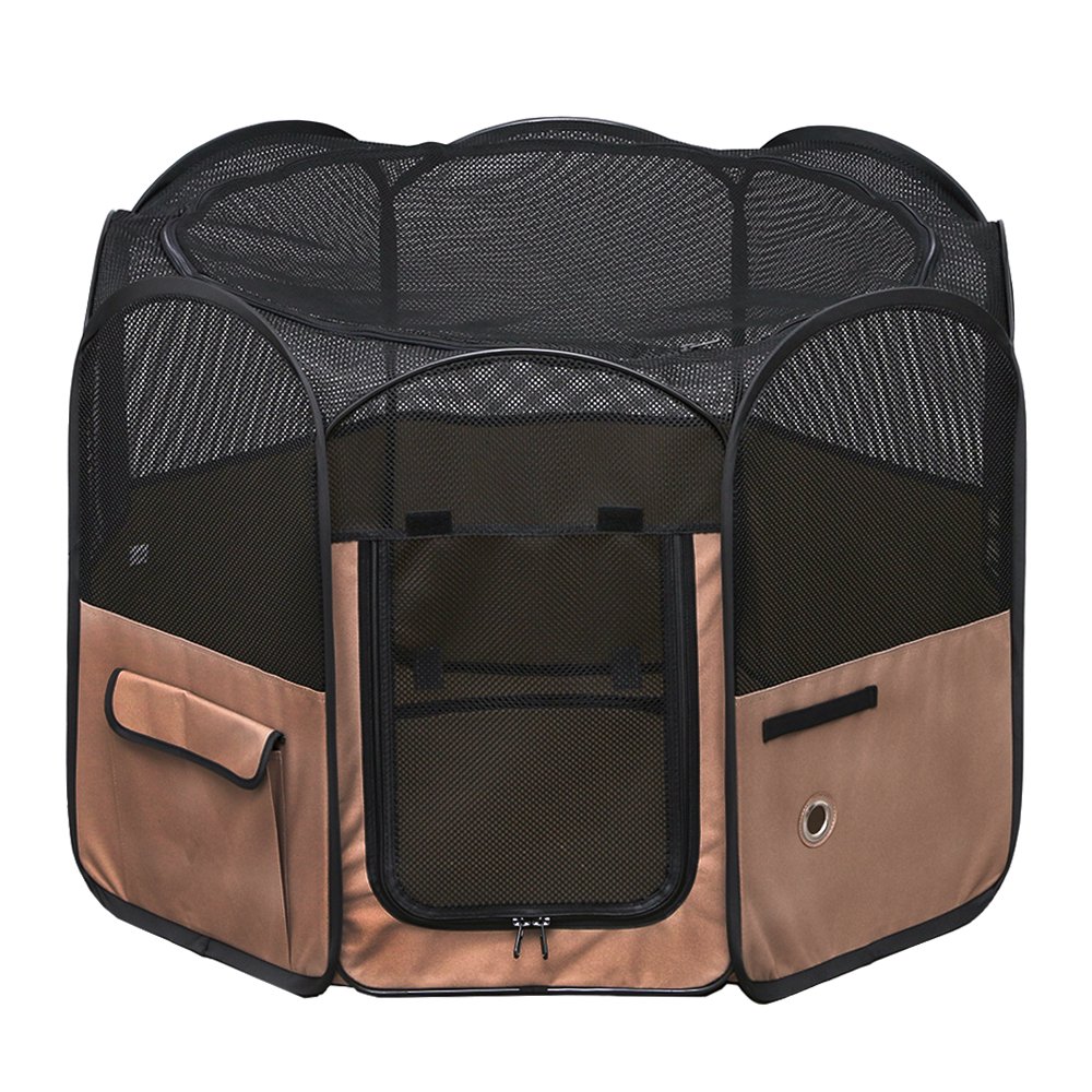 折りたたみサークル　Ｍサイズ　ブラウン　ＰＯＴＳ－９２０Ａ　犬　猫　ペット　サークル　ソフトサークル　ケージ　ＣＲＣ40―50―28―00―00