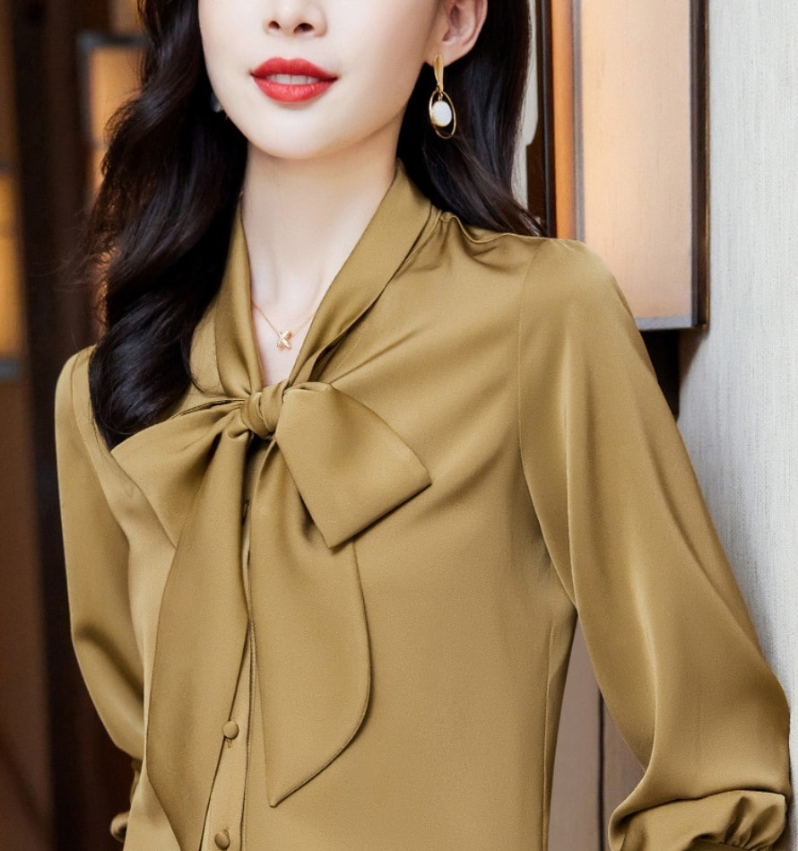 トップス デート シャツ ブラウス 光沢感 可愛い きれいめ 上品 おしゃれ かっこいい 可愛い ラブリー キュート ガーリー クール モード系 セクシー エレガント 存在感 フォーマル