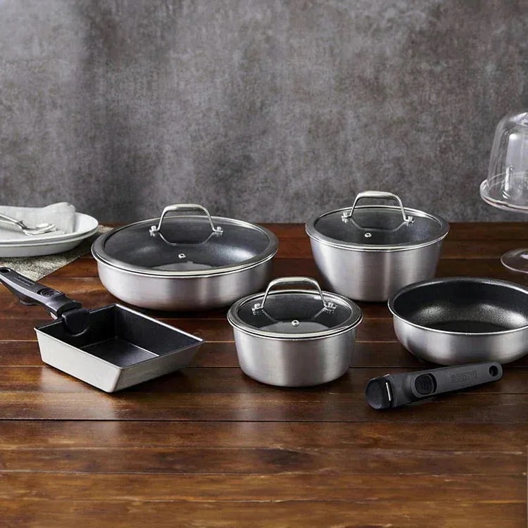 ダイヤモンドグレイス 10点セット DG-S10S シルバー ブロンズ ブロンズ 送料無料 フライパ