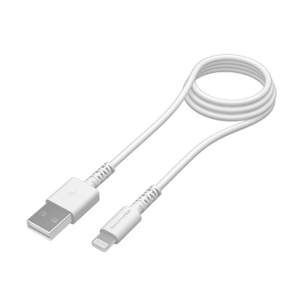 （まとめ） 多摩電子工業LTNケーブル 抗菌 ホワイト 1.0m TH136L10QW 1本 (×3セット)