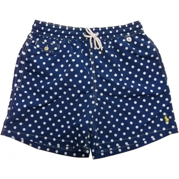 海水パンツ 水着 インナー付き ドット 水玉 ネイビー PR6-133