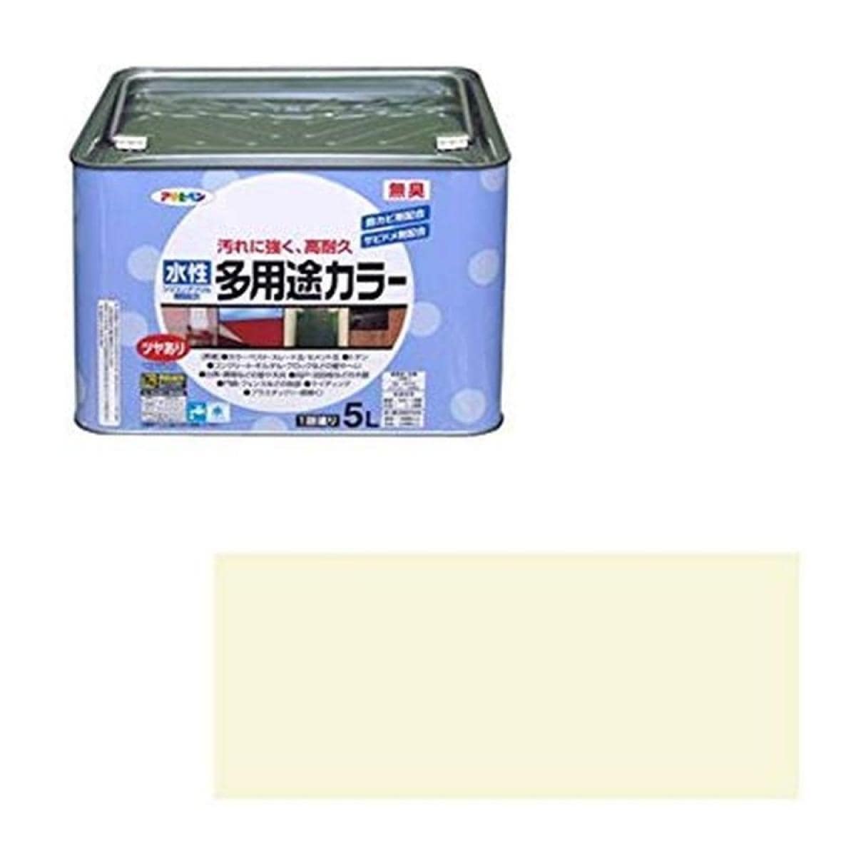 アサヒペン 水性多用途カラー 5L ミルキーホワイト
