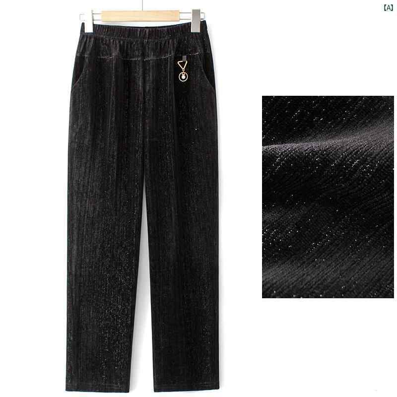 レディース ファッション おしゃれ 春夏 秋　冬 大人 上品 高級 マダム プレゼント 敬老日　おばあちゃん パンツ 春秋 コーデュロイパンツ 伸縮性 ウエスト ハイウエスト ストレート コーデュロイ