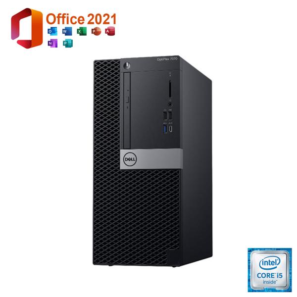 美品 中古パソコン デスクトップパソコン Windows11 Office2021 DELL OPTIPLEX 7070MT 第9世代 Corei7 メモリ16GB SSD256GB + HDD100