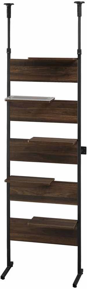 キャットステップ 覗ける透明板 キャットタワー キャットウォーク 省スペース CATS-68 ウォールナット