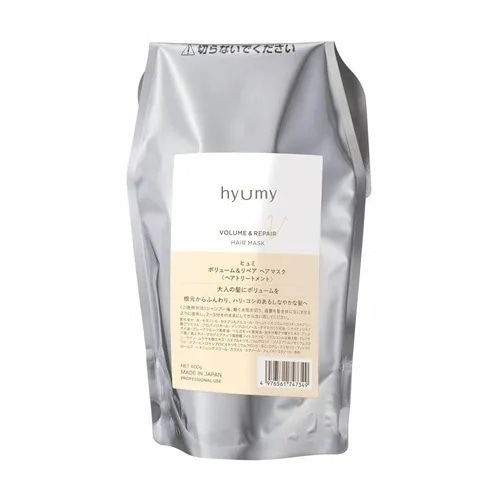 [国内正規品] ヒュミ ボリューム&リペア ヘアマスク 600g(リフィル) hyumy 加水分解アマ種子エキス エゴマ葉エキス 保湿成分 ボリュームダウン ヘアマスク 頭皮 ハリ コシ