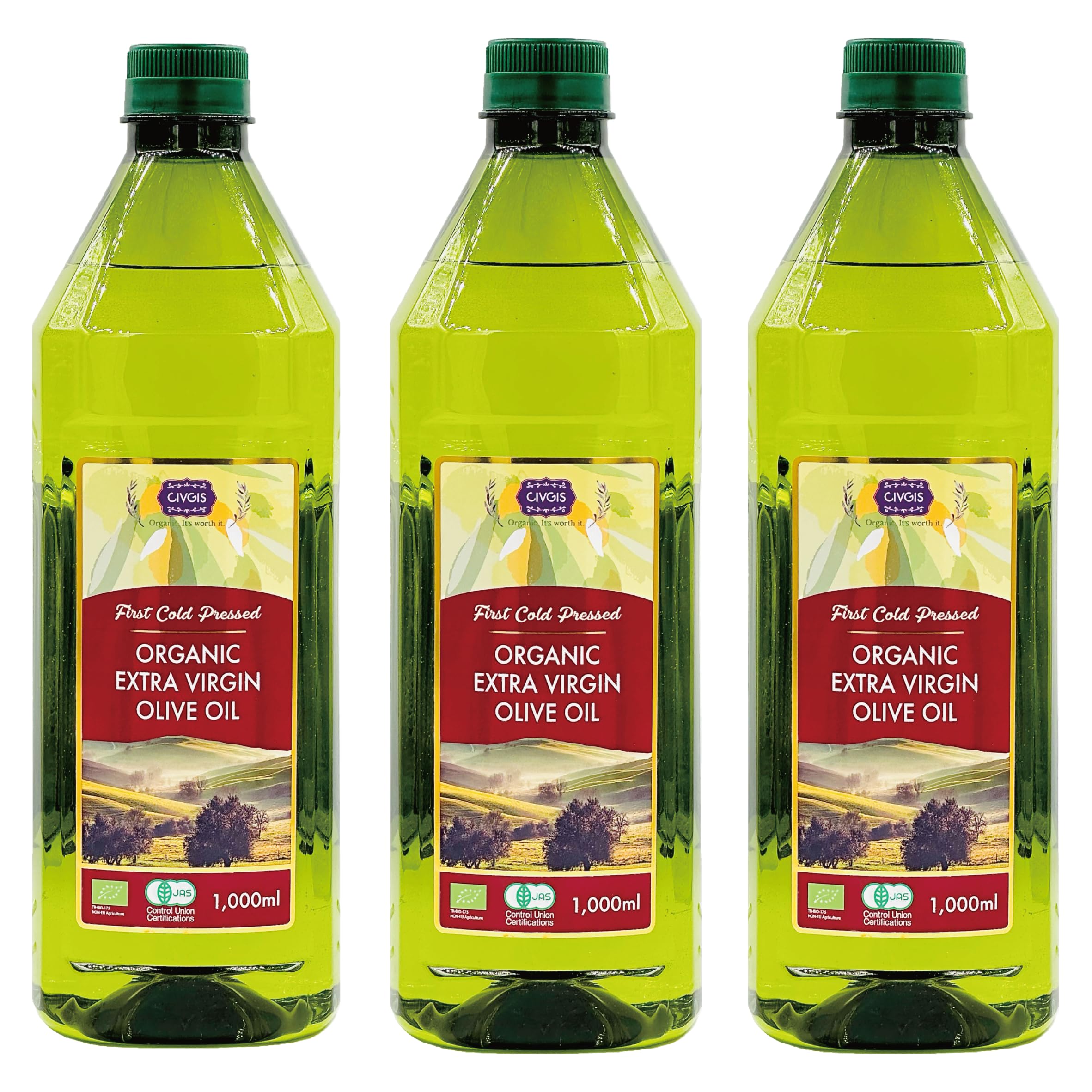 オーガニック エキストラバージン オリーブオイル【大容量1リットル】1,000ml【有機JAS認定・EUオーガニック】Organic Extra Virgin Olive Oil 1,000ml『チブ