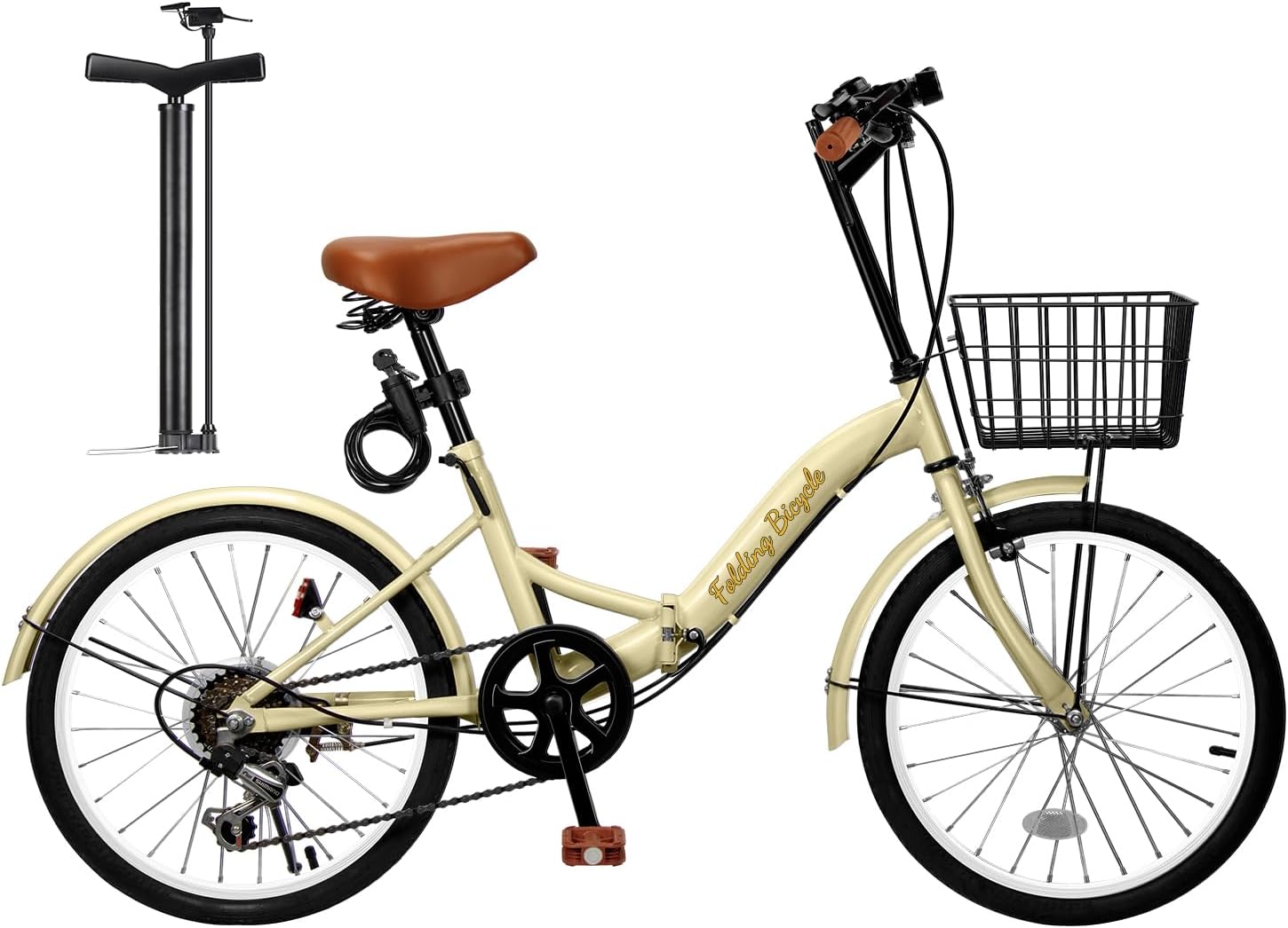 折りたたみ自転車 20インチ 軽量 素早く折畳可能 P-O8 シマノ６段変速 高炭素鋼フレーム ハンドル・サドル高さ調整可能 折り畳み自転車 通勤 通学 折畳み自転車 前後泥除け装備