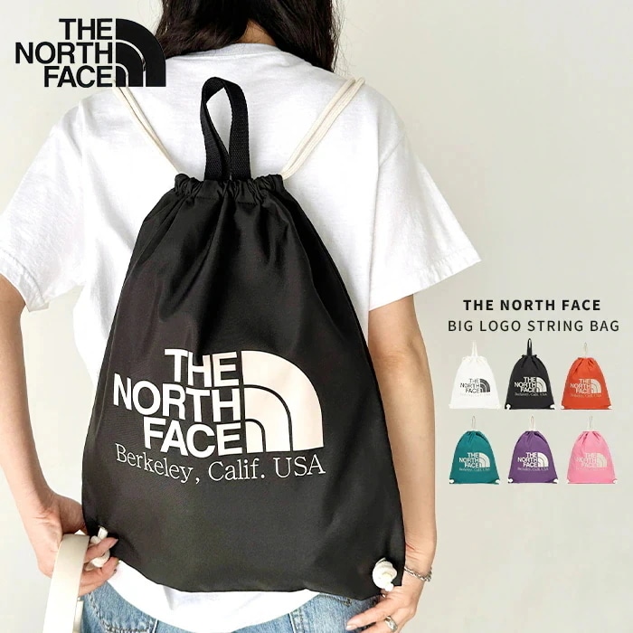 【国内発送】【送料無料】THE NORTH FACE BIG LOGO STRING BAG ナップサック ジムサック リュックサック A4収納 大容量 軽量 ユニセックス