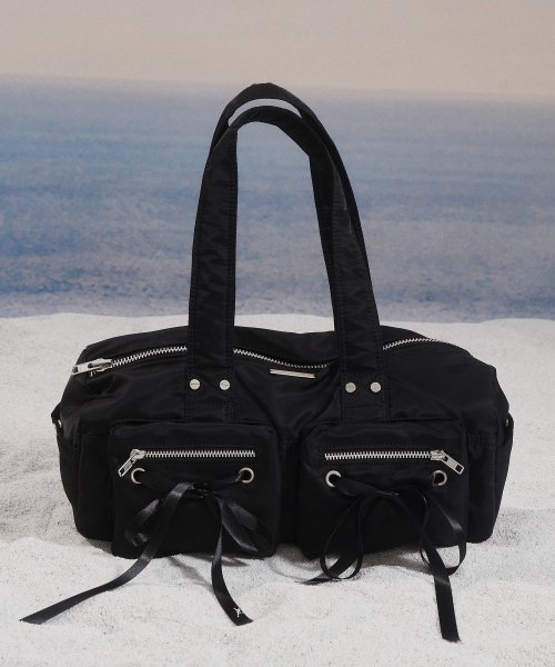 Double Ribbon Cargo Duffle Bag (BLACK) 29,851円