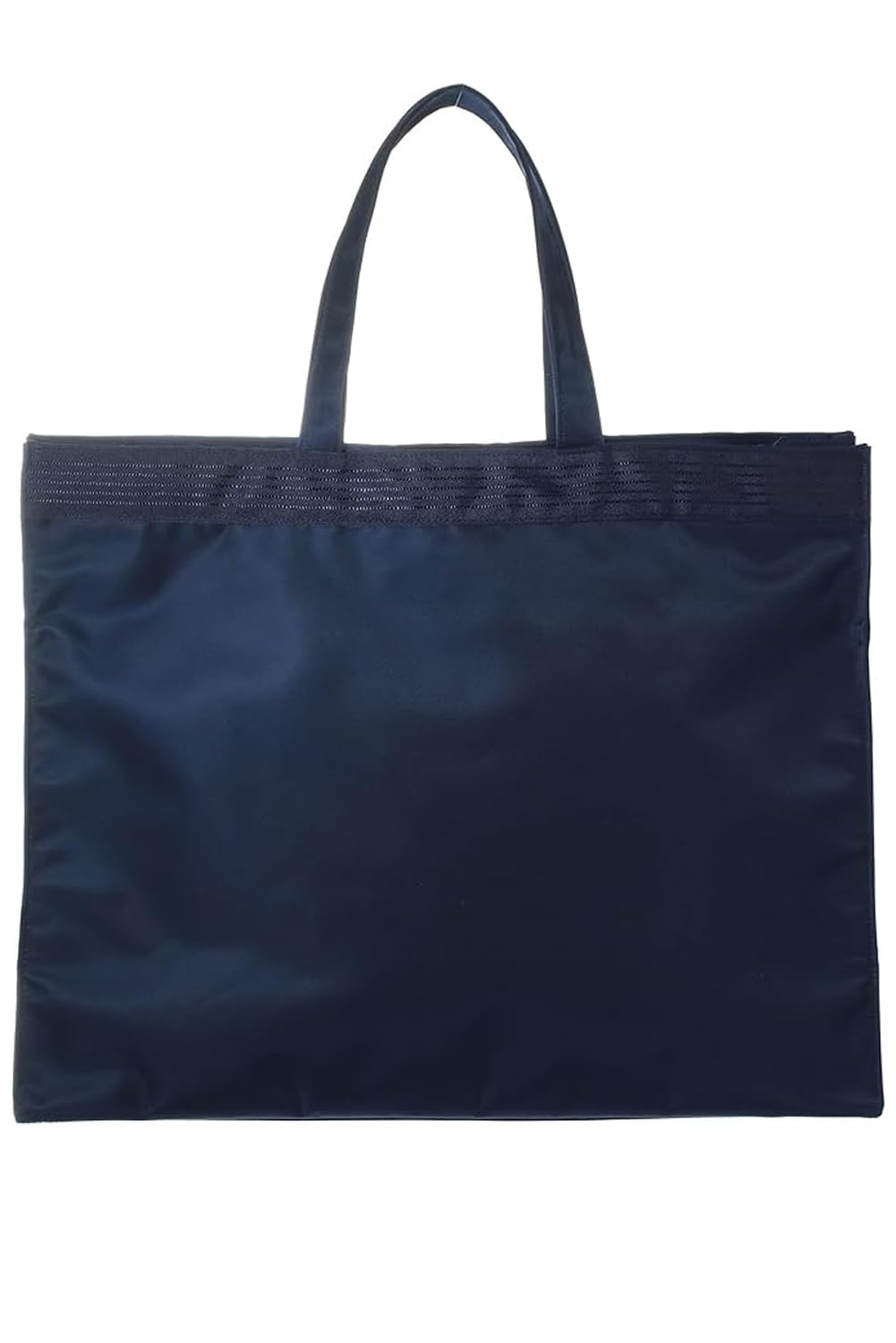 [VIRINA] ヴィリーナ お受験 トートバッグ ネイビー お教室 日本製 ストライプ柄 グログランテープ ナイロン PVC加工 大容量 撥水加工 サブバッグ