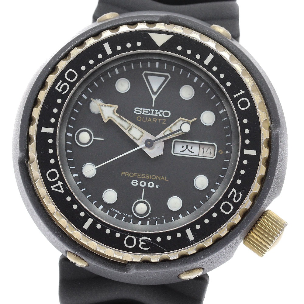 セイコー SEIKO 7549-7000 プロフェッショナル ダイバー 600ｍ デイデイト クォーツ メンズ _935422【中古】