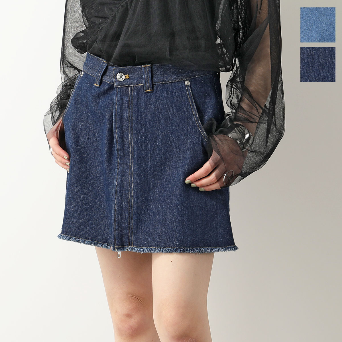 PROVOKE プロヴォーク デニム スカート denim mini skirt PV-040024 レディース ミニスカート タイトスカート ラップスカート カラー2色