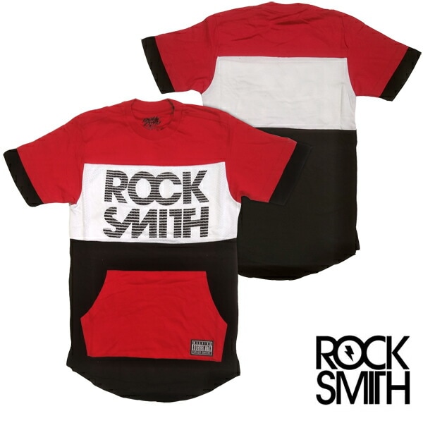 ROCK SMITH ロックスミス メンズ Tシャツ TRIPLE BEAM TEE ホワイト レッド ブラック インポート ストリート ブランド スタイル HIPHOP カジュアル ファッション ス
