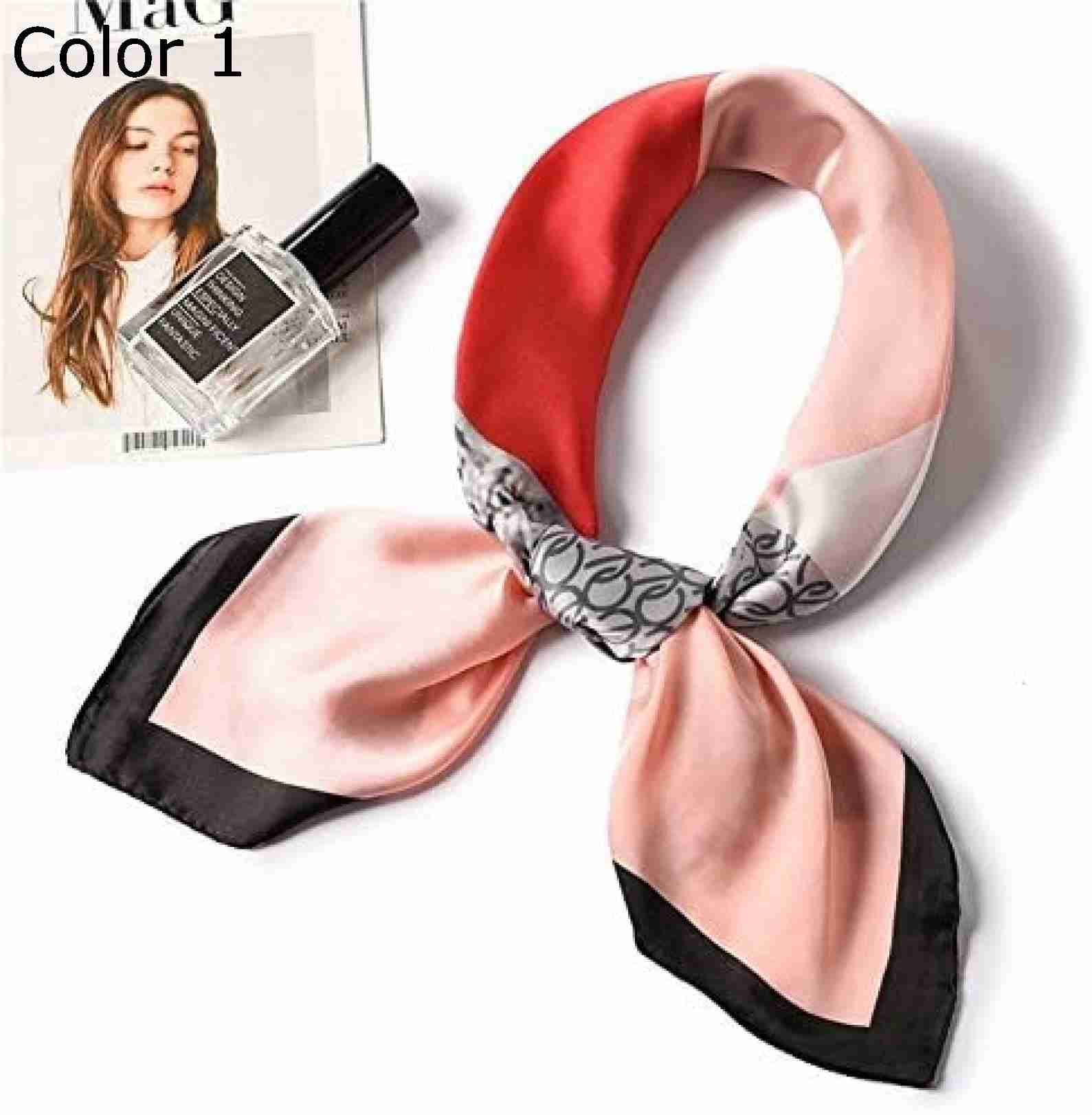 【20%OFFクーポン～】女性のスカーフ春幾何学大スクエアスカーフ新しい女性のエレガントな大スカーフファッションレディースアクセサリー70X70cm (Color : Color 1)