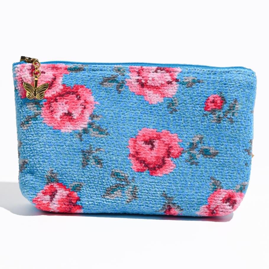 ポーチ 小物入れ レディース コスメティックポーチ モンプチ ブルー お買い得 小物入れ マルチケース 上品