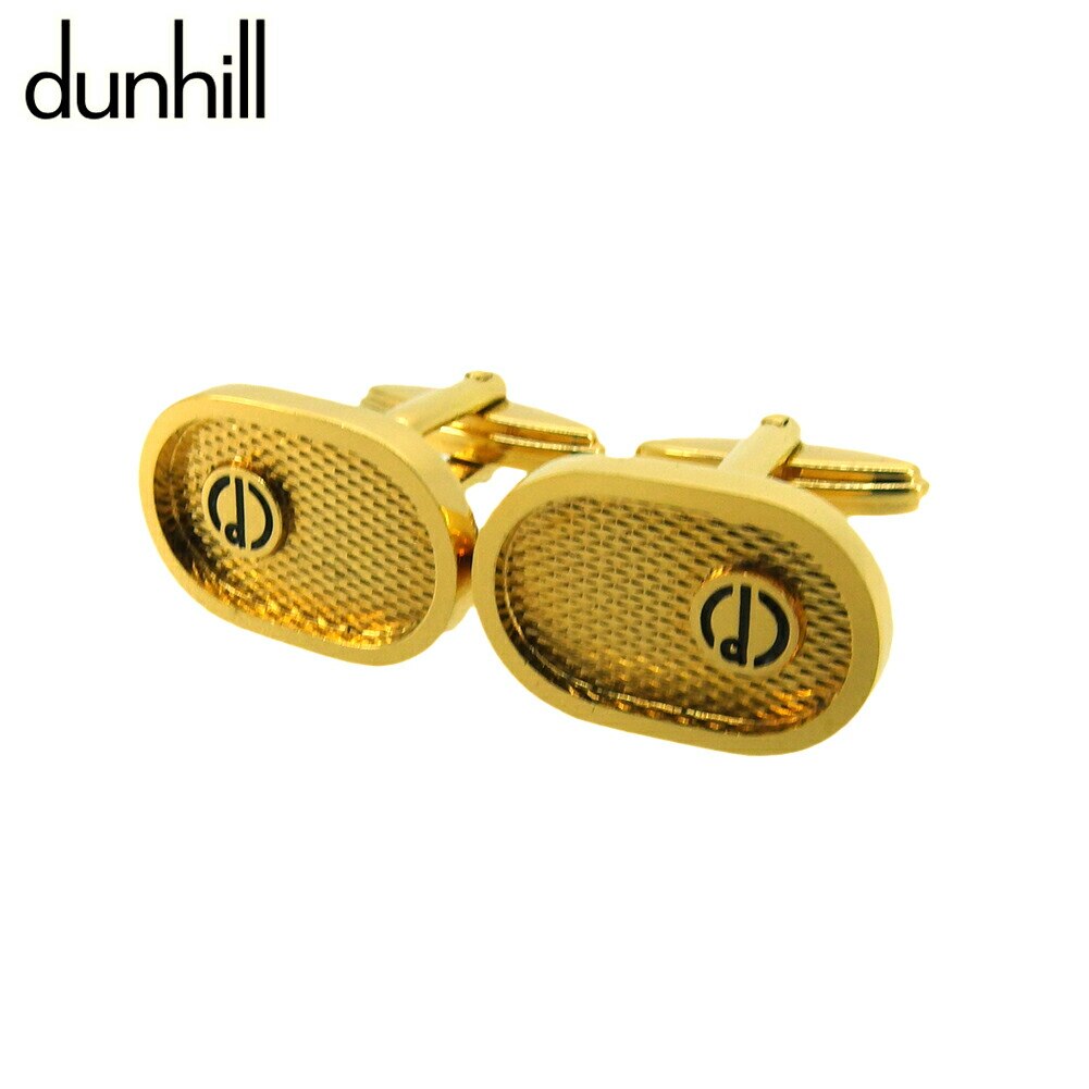 カフス カフリンクス dマーク メンズ スウィヴル式 ゴールド ブラック 中古