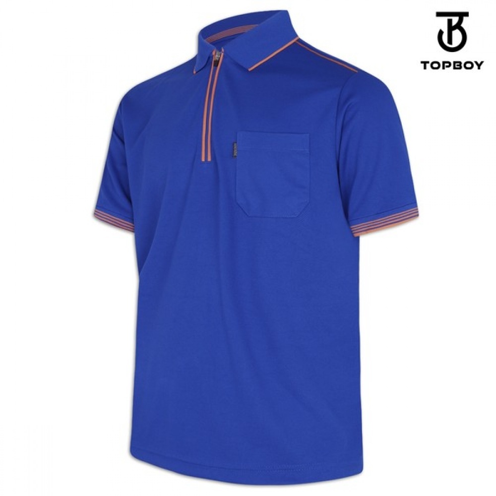 (TOPBOY) ユニセックスグループウェアクーロンホームジッパーカラー半袖Tシャツ (AB051) 4,859円