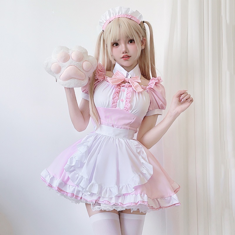 【1点ご購入 で10点プレゼントいたします】メイド服かわいいメイド服コスプレ猫ロリータワンピース