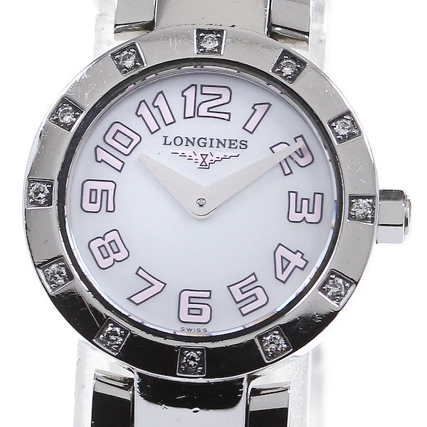 ロンジン LONGINES L5.174.0 ドルチェビータ ダイヤベゼル クォーツ レディース 保証書付き_819279【中古】