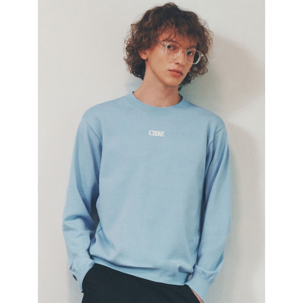 CITYBREEZE for MEN CTBRZ エッセンシャルラウンドネックニット SKY BLUE