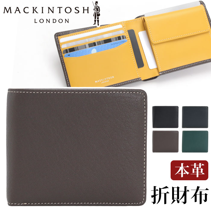 財布 メンズ MACKINTOSH LONDON マッキントッシュ ロンドン MOUSSE ムース 二つ折り財布 二つ折りサイフ 折財布 折り財布 ヤギ革 革財布 ビジネス 仕事 スーツ 12,210円